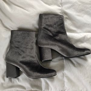 FREE PEOPLE Velvet Heeled Booties
